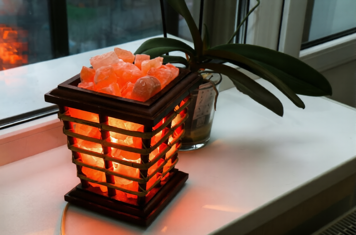 Wooden Basket Lamps